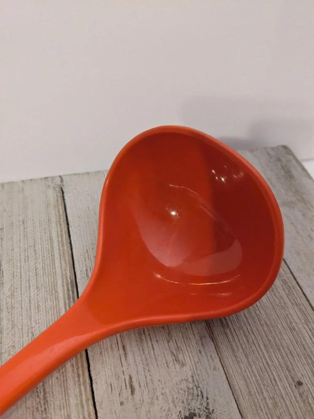 Vintage Foley Orange Nylon Plastic Ladle Dipper Spoon 11 1/2